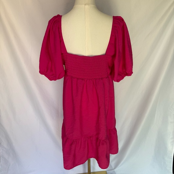 Nine West Baby Doll Mini Dress Hot Pink XL - Picture 5 of 10